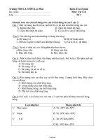 Kiểm Tra 45 phút Môn: Vật Lí 6 Đề 1