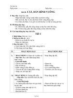 Giáo án lớp 1 môn học Thủ công - Bài 20: Cắt, dán hình vuông