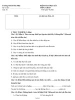 Kiểm tra học kì I môn: Giáo dục công dân lớp 6 thời gian 45 phút