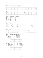 Đề thi môn Toán lớp 1