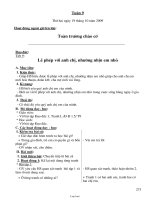 Kế hoạch bài dạy lớp 1 - Tuần 9 năm 2009