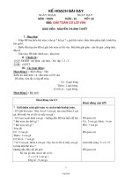 Giáo án Toán học lớp 1 - Tiết 85 đến tiết 88