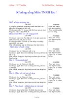 Kĩ năng sống Môn Tự nhiên xã hội lớp 1