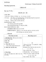 Giáo án bài dạy các môn khối 1 - Tuần học 10