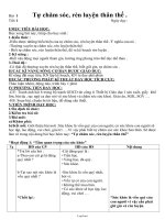 Giáo án Giáo dục công dân 6 tiết 1: Tự chăm sóc, rèn luyện thân thể