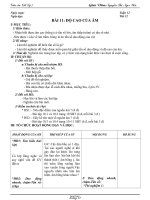 Giáo án dạy Vật lý khối 7 bài 11: Độ cao của âm