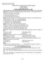 Đề thi chất lượng giữa kỳ II năm học 2010-2011 môn: Vật lý 6 thời gian: 60 phút