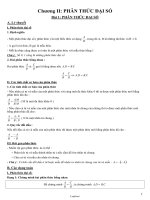 Giáo án môn Đại số lớp 8 - Chương II: Phân thức đại số - Bài 1, bài 2