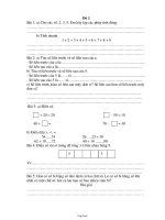 Đề ôn tập môn Toán 1