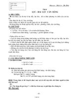 Giáo án lớp 6 môn học Vật lí - Tiết 6: Lực - Hai lực cân bằng