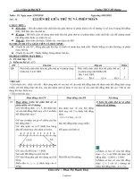 Giáo án môn Đại số khối 8 - Trường THCS Mỹ Quang - Tiết 59: Liên hệ giữa thứ tự và phép nhân