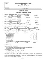 Đề khảo sát học sinh giỏi lớp 3 Tháng 3 Môn: Toán