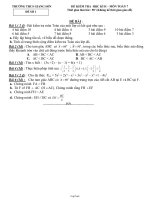 Đề kiểm tra học kì II – Môn Toán 7