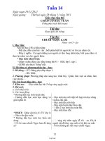 Giáo án lớp 5 - Tuần 14 năm 2011