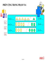 Bài giảng Toán lớp 1: Phép cộng trong phạm vi 6