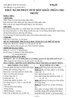 Giáo án môn Sinh học 8 năm 2010 - Tiết 39: Thực hành phân tích một khẩu phần cho trước