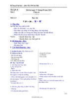 Kế hoạch bài học khối lớp 1 - Tuần 5