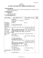 Giáo án môn Tập làm văn lớp 5 - Tiết 18: Luyện tập thuyết trình, tranh luận