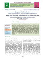 Management of the green mould of milky mushroom (Calocybe indica) by fungicides and botanicals - TRƯỜNG CÁN BỘ QUẢN LÝ GIÁO DỤC THÀNH PHỐ HỒ CHÍ MINH
