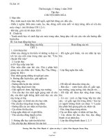 Kế hoạch bài học khối 2 - Tuần 19 năm học 2010