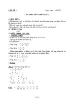 Giáo án Đại số 7 - Chủ đề 1: Các phép toán trên tập Q