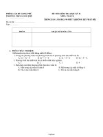 Đề thi kiểm tra học kỳ II môn: Toán 8