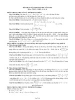 Đề thi - Đáp án Toán khối A đại học năm 2012