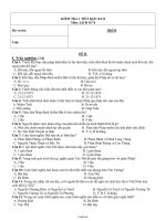 Kiểm tra 1 tiết học kì II môn: Lịch sử 8 - Đề B