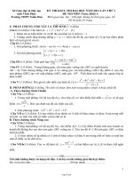 Đề thi khảo sát chất lượng thi đại học lần thứ 1 đề thi Môn Toán; Khối A