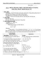 Giáo án Đại số khối 8 - Tiết 11, 12 - Trường THCS Tôn Thất Thuyết