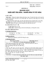 Giáo án môn Vật lý 7 tiết 01: Nhận biết ánh sáng - Nguồn sáng và vật sáng