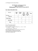 Đề kiểm tra 1 tiết chương 3 (cơ bản) môn: Toán khối 11