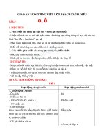Giáo án môn Tiếng Việt lớp 1 sách Cánh Diều - Bài 4: O, Ô - Trường Đại học Công nghiệp Thực phẩm Tp. Hồ Chí Minh