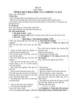 Giáo án môn Hóa hoc lớp 9 năm 2009 - Tiết 29: Tính chất hoá học của nhôm và sắt