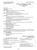 Giáo án Đại số 10 cơ bản - Chương 1 - Giáo viên: Nguyễn Xuân Thành