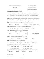 Đề 2 thi thử thpt quốc gia lần 1 năm 2015 môn thi: Toán 12 thời gian làm bài: 180 phút, không kể thời gian phát đề