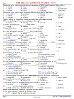 Bài ôn tập Tiếng Anh 11 - The second semester examination