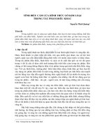 Tính biểu cảm của hình thức gò kim loại trong tác phẩm điêu khắc - Trường Đại Học Quốc Tế Hồng Bàng