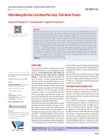 Tiềm năng địa du lịch đảo Phú Quý, Tỉnh Bình Thuận - Trường Đại học Công nghiệp Thực phẩm Tp. Hồ Chí Minh