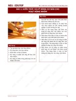 Bài giảng Kỹ năng quản trị - Bài 1: Kiến thức và kỹ năng cơ bản cho hoạt động nhóm - Trường Đại học Công nghiệp Thực phẩm Tp. Hồ Chí Minh