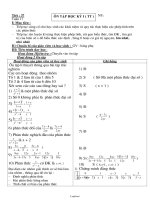 Giáo án Đại số lớp 8 năm 2006 - Tiết 37: Ôn tập học kỳ I (tiếp)