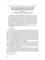 Nâng cao hiệu quả giáo dục hướng nghiệp, phân luồng học sinh sau trung học cơ sở ở các huyện vùng núi cao tỉnh Nghệ An - Trường Đại học Công nghiệp Thực phẩm Tp. Hồ Chí Minh