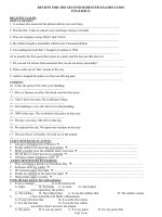 Review for the second semester examination English 11