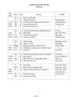 Kế hoạch bài học khối 2 - Tuần 19 năm 2010