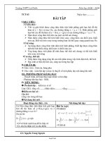 Giáo án Môn Giải tích 12 - Tiết 63: Bài tập