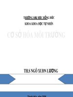 Bài giảng Cơ sở Hóa môi trường - Chương 2: Các biện pháp bảo vệ môi trường
