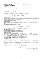Đề thi học kỳ I môn Toán lớp 12 (Đề 3) - Trường THPT Nguyễn Đáng