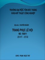 THIẾT KẾ TRANG PHỤC LỄ HỘI