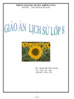 Giáo án môn Lịch Sử 8 năm 2010