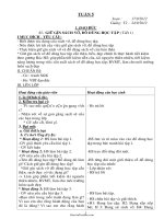 Kế hoạch bài học lớp 1 - Tuần số 5 năm 2012